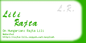 lili rajta business card